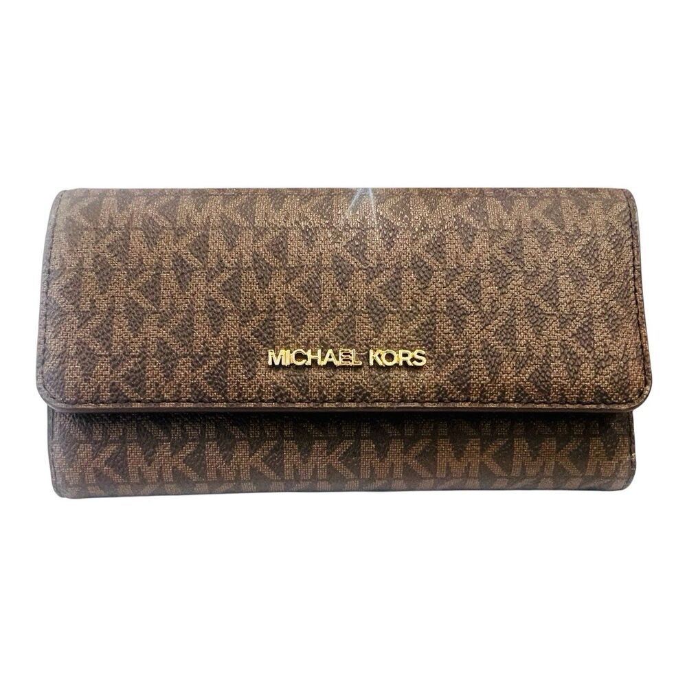 Michael Kors Jet Set Travel Large Trifold - Brown